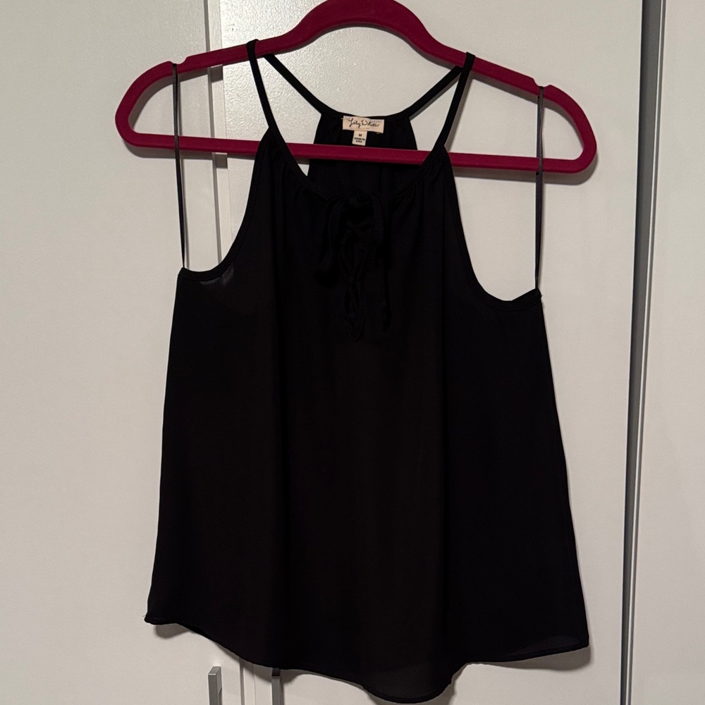 Lily White Black Camisole Top